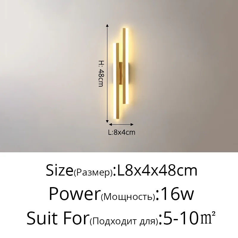 DecorBites™ LED Strip Wall Lamp Luxury Loft Decor Bedroom Bedside Aisle Light