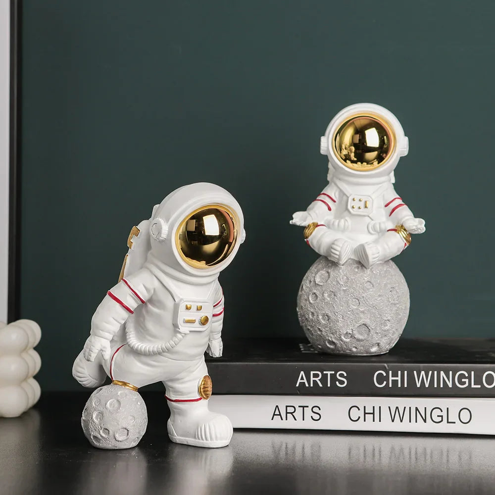 DecorBites™ Electroplated Golden Astronaut Figurines, Creative Home Decor & Gifts