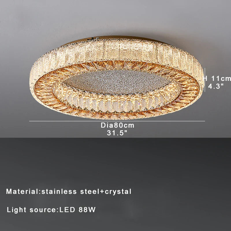 DecorBites™ Crystal Ceiling Lamp: Luxury Postmodern Design for Living Room & Bedroom