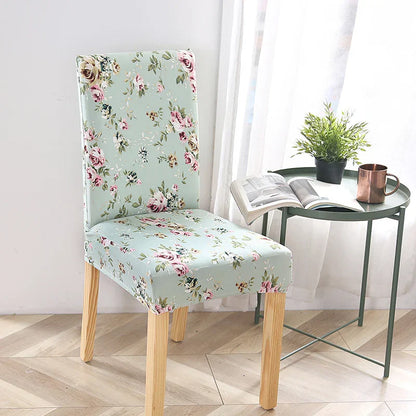 Decobites Stretch Print Chair Cover - Elastic Seat Slipcover