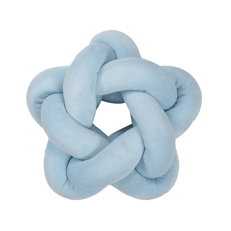 Conjunto de Almohadas de Nudo Estrella Azul Decorbites™ | Cojines Suaves Hechos a Mano para Hogar y Oficina