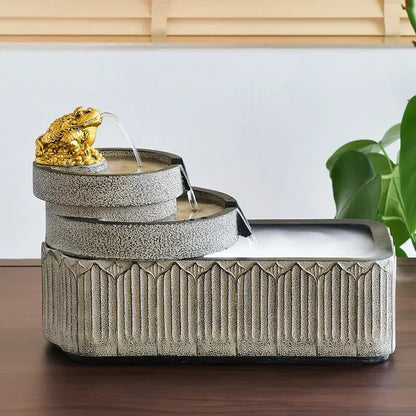 DecorBites™ Flowing Water Fish Pond Tank - Outdoor Garden Ornament Landscape Aquarium