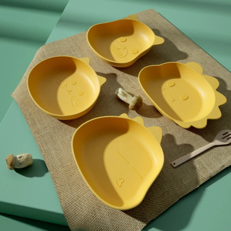 طبق فاكهة على شكل دب من DecorBites™، أدوات مائدة للمطبخ، صينية قمامة لسطح المكتب، طبق وجبات خفيفة برسوم كرتونية لطيفة