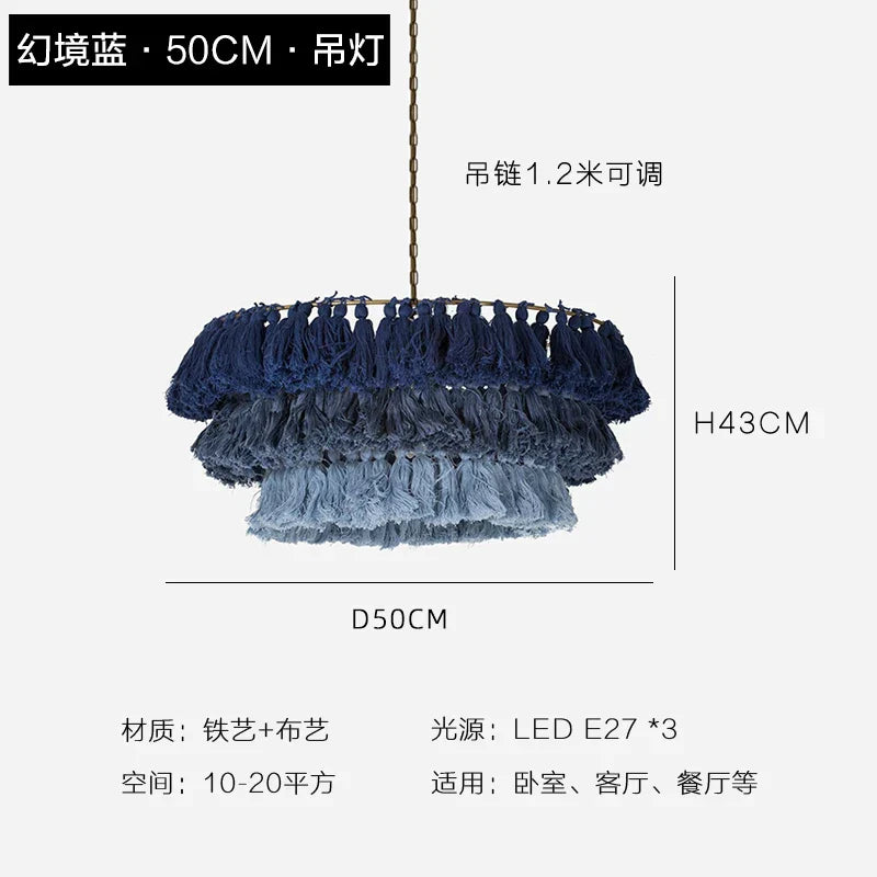 DecorBites™ Bohemian Chandelier Tassel Light Chain Pendant LED Suspension Light