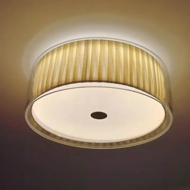 DecorBites™ Glass Shade Ceiling Lamp: Round Flush Mount Light for Hallway, Bedroom, Kitchen.