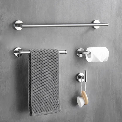 DecorBites™ Brushed Gold Bathroom Accessories Set Hand Towel Bar Rack Toilet Paper Holder