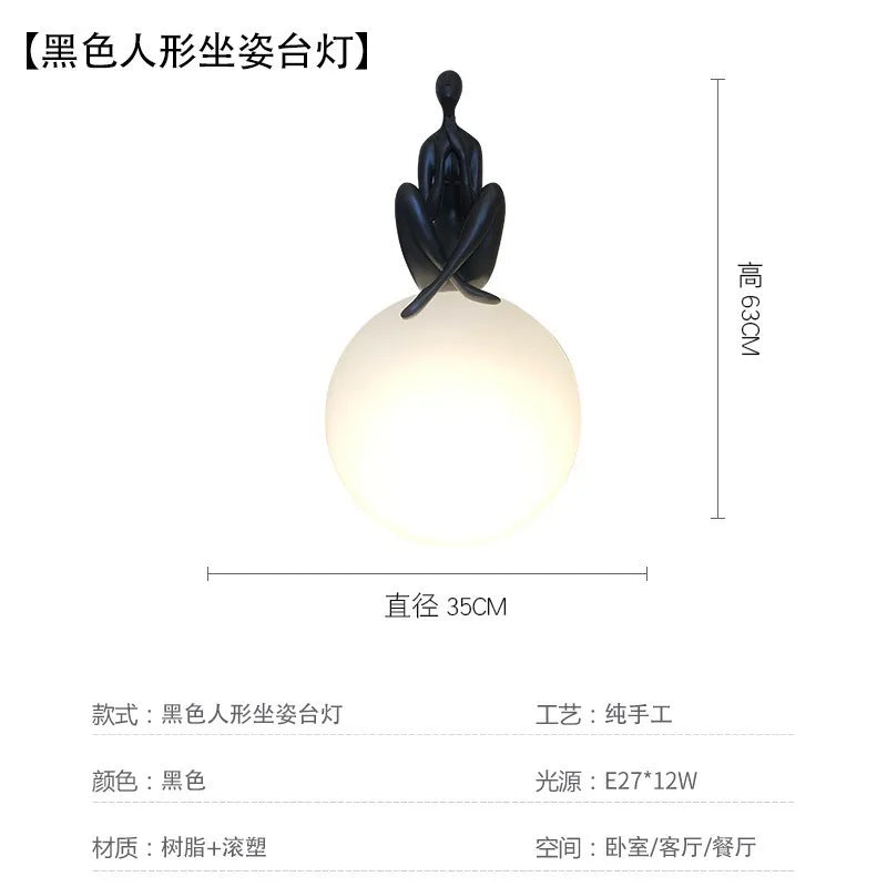 DecorBites™ Ball Holding Character Resins Lamp for Living Room Bedroom