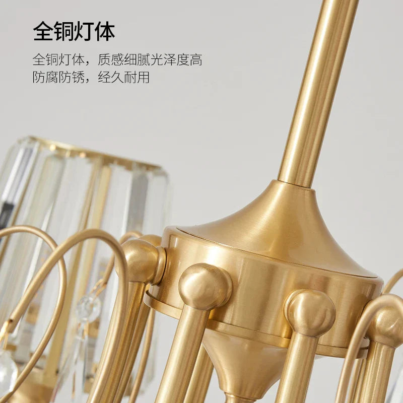 DecorBites™ Bronze Villa All Copper Chandelier - Modern Light Luxury for Living Room