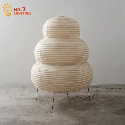 DecorBites™ Akari Noguchi Table Lamp LED E27 Rice Paper Desk Light