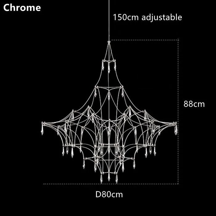 DecorBites™ Golden Lustre Crystal Chandelier for Living Dining Bedroom LED Lights