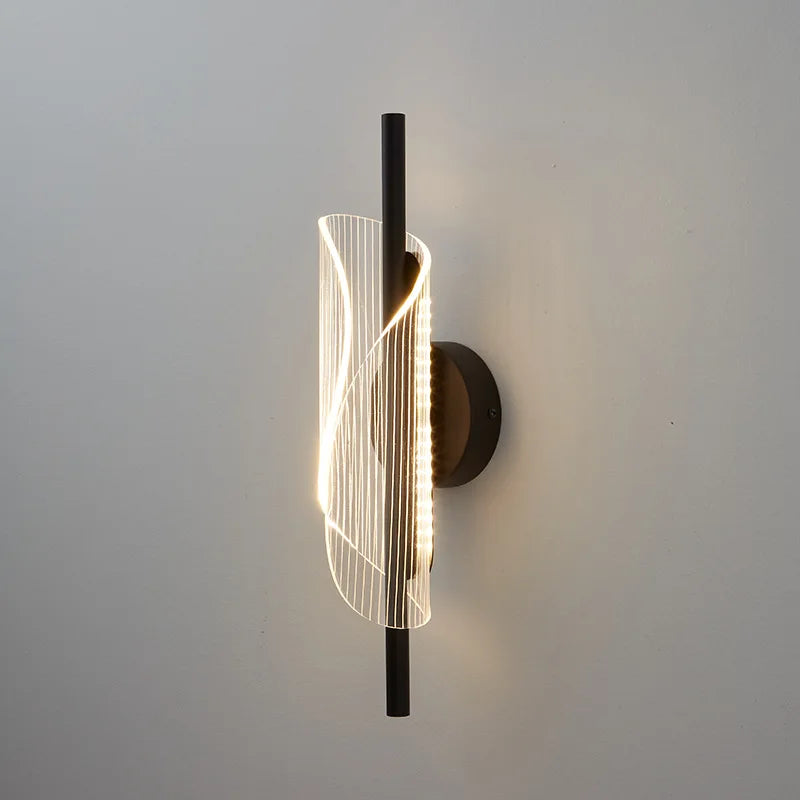 Decorbites™ Gold Schwarz LED Wandleuchte für Schlafzimmer Wohnzimmer Gang Flur