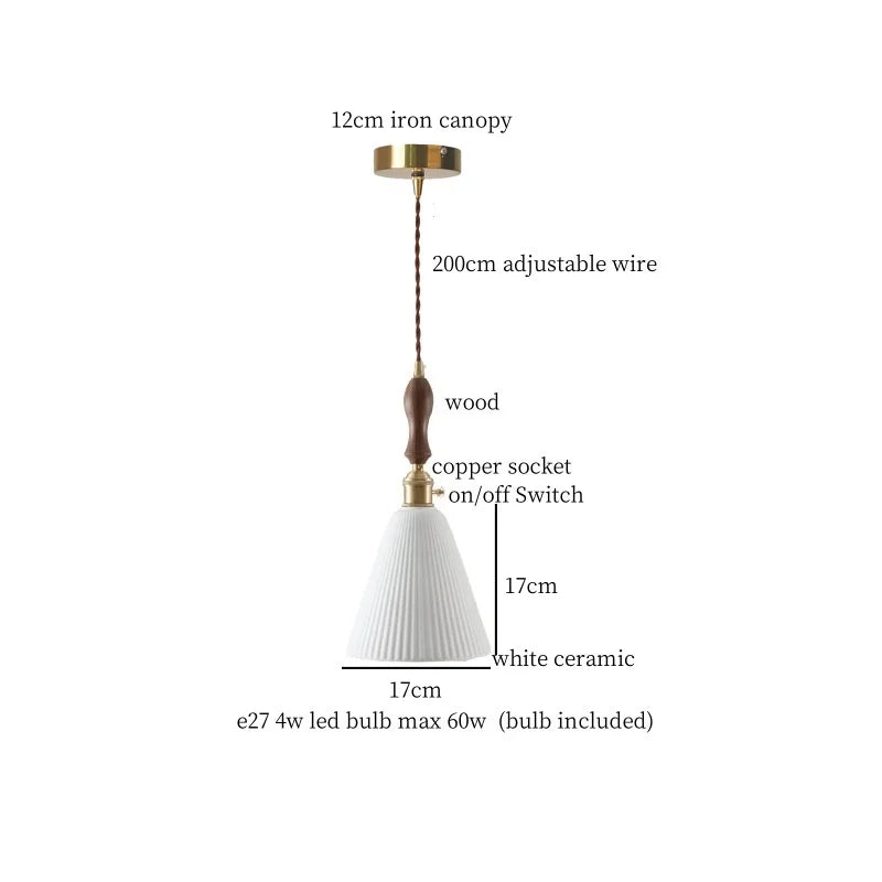 DecorBites™ Ceramic LED Hanging Pendant Light - Modern Nordic Design for Home Decor