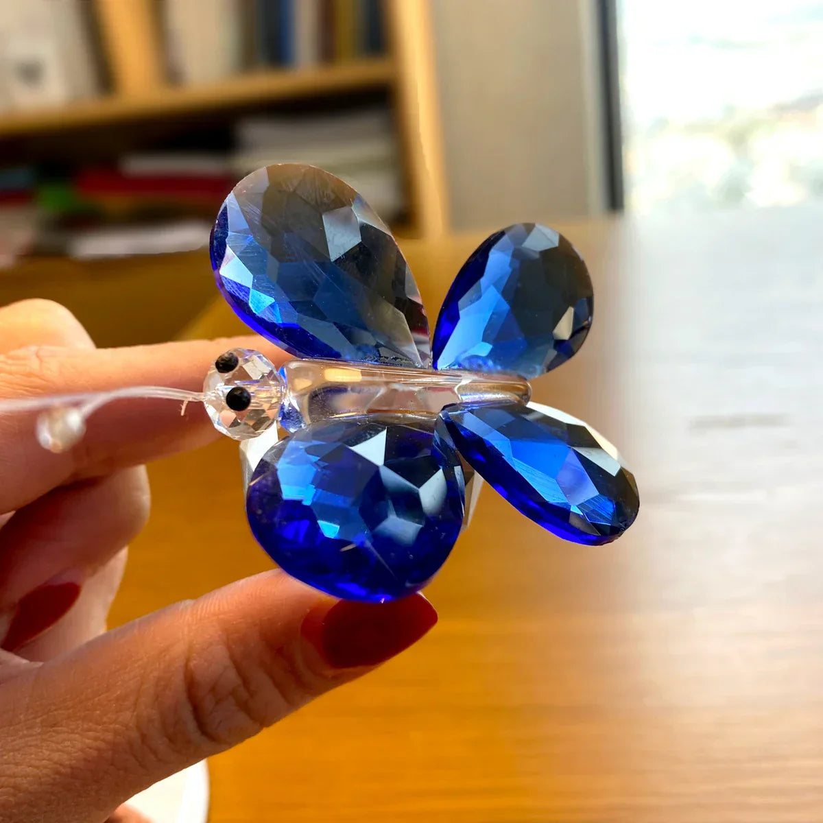 Figura de mariposa de cristal DecorBites™ Pisapapeles de vidrio, escultura, decoración navideña, regalo