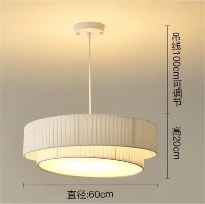 DecorBites™ Designer LED Fabric Pendant Light for Bedroom, Home Decor, Hanging Chandelier