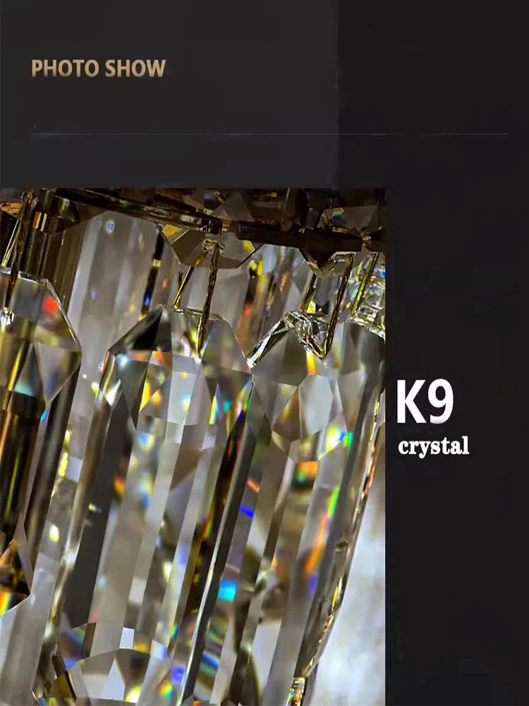 Lámpara colgante de cabecera de cristal DecorBites™ para dormitorio principal, candelabro de restaurante de alta gama