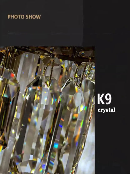 Lámpara colgante de cabecera de cristal DecorBites™ para dormitorio principal, candelabro de restaurante de alta gama