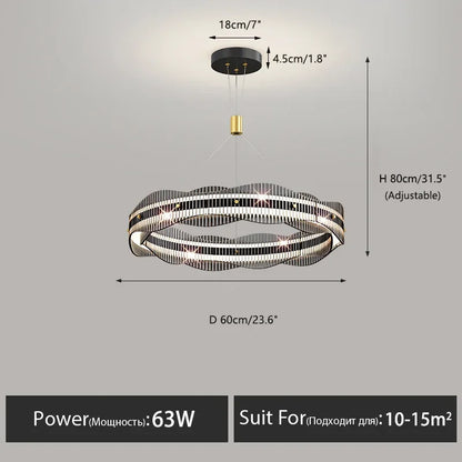 DecorBites™ LED Pendant Light: Modern Minimalist Chandelier for Living, Dining, Kitchen, Bedroom, Office