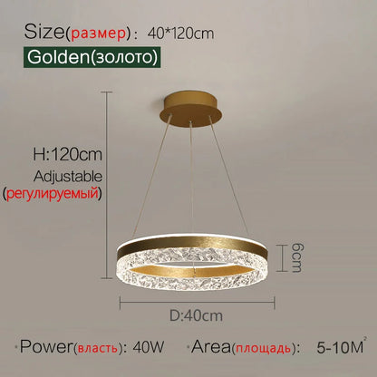 Modern White Ring LED Pendant Light