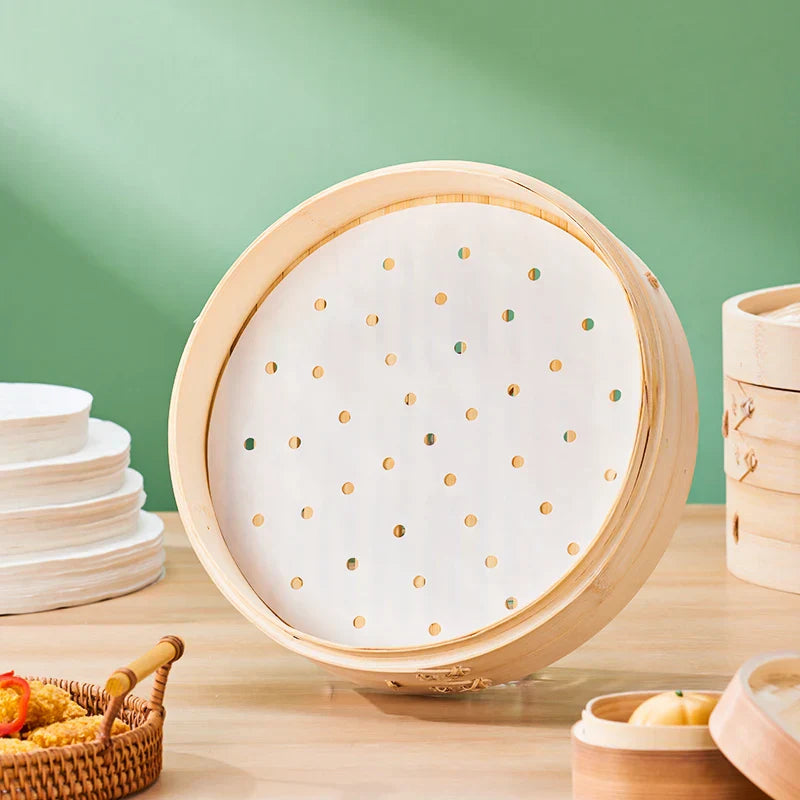 أوراق تزيين مقلاة الهواء بالبخار من ديكوربايتس™ - 100 قطعة من أدوات الخبز غير اللاصقة الماصة للزيت