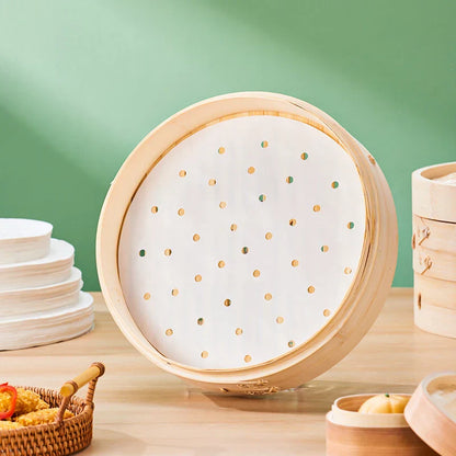 أوراق تزيين مقلاة الهواء بالبخار من ديكوربايتس™ - 100 قطعة من أدوات الخبز غير اللاصقة الماصة للزيت