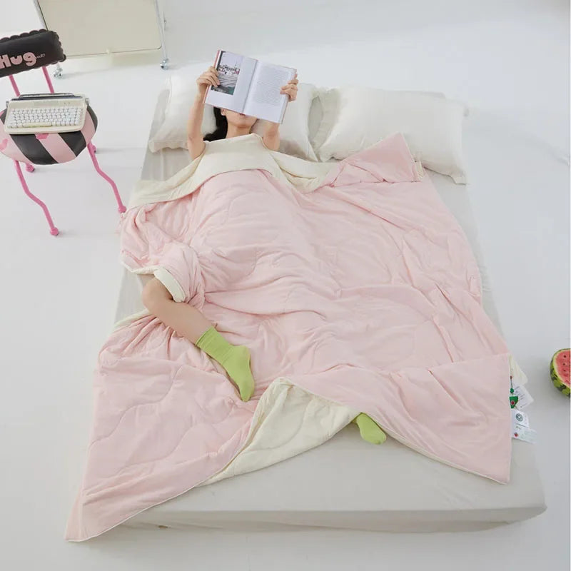 DecorBites™ Green Summer Cooling Comforter for Single Beds