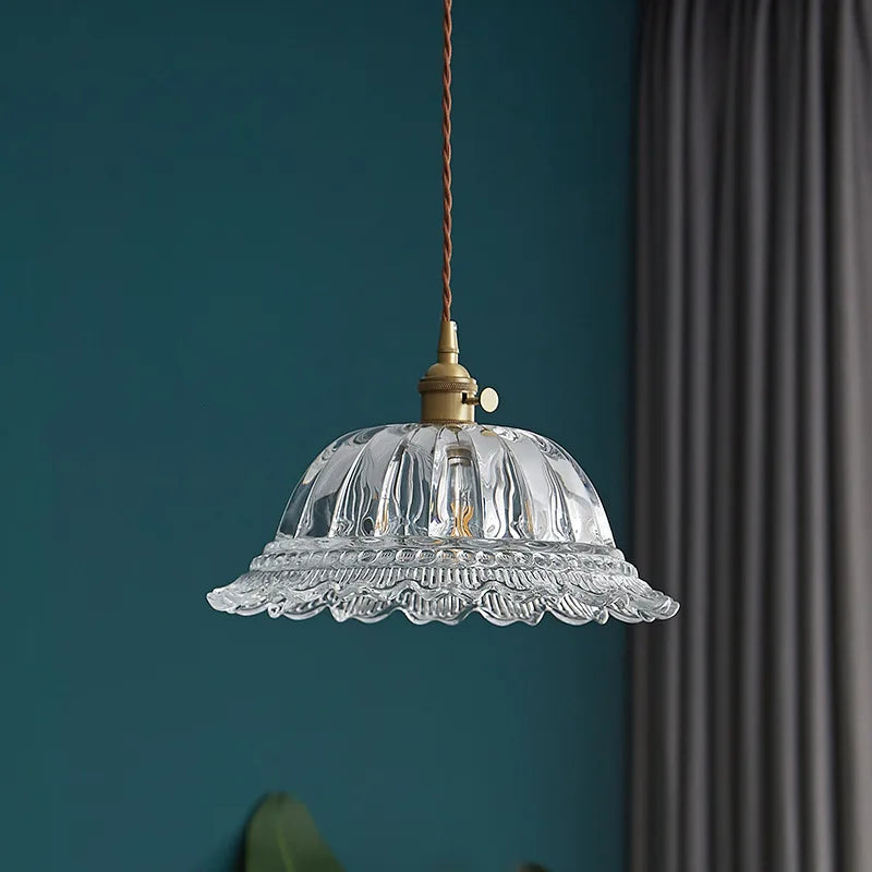 DecorBites™ Clear Glass LED Pendant Light | Nordic Hanging Chandelier for Kitchen, Living Room