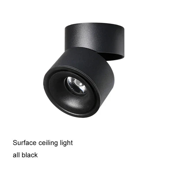 DecorBites™ COB LED Ceiling Spot Light, Adjustable Angle, Black/White Shade, AC85-265V
