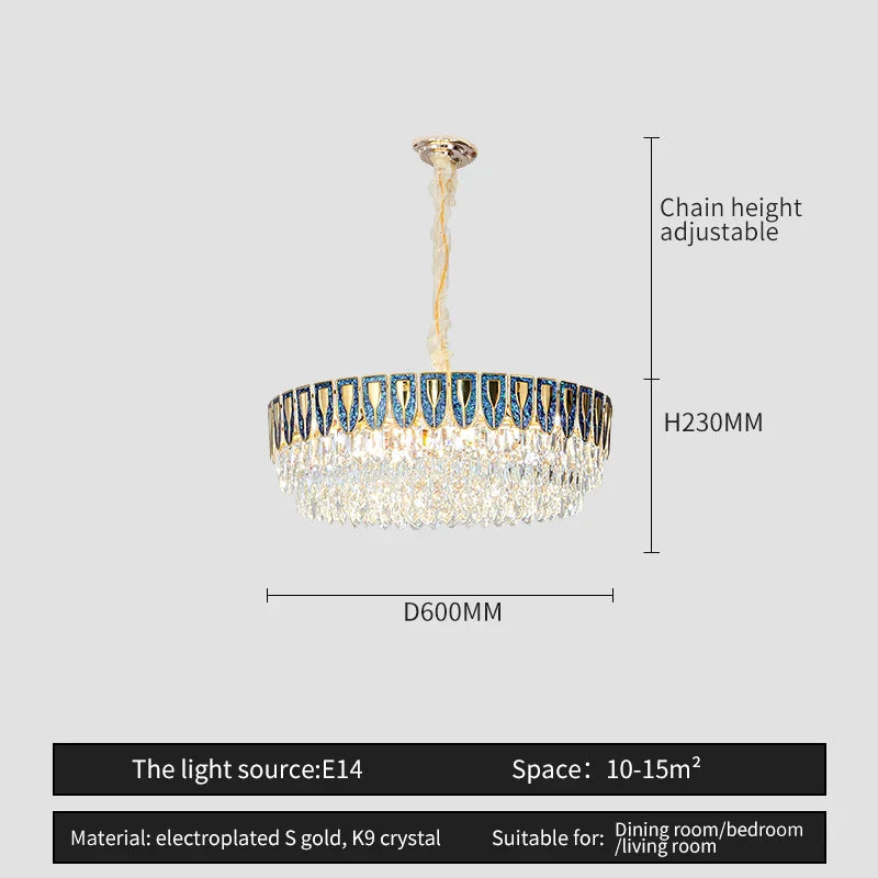 DecorBites™ Crystal Chandelier: Modern Luxury Lighting for Home, Hotel, Restaurant