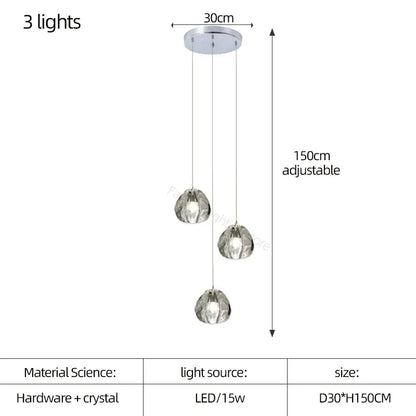 DecorBites™ Crystal LED Chandelier for Luxe Living Spaces