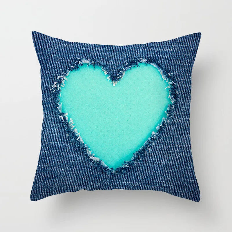 DecorBites™ Leaf Feather Cushion Covers Geometric Heart Print Pillowcase Home Decor