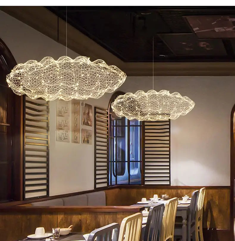DecorBites™ Gold Cloud Pendant Lights for Home and Restaurant