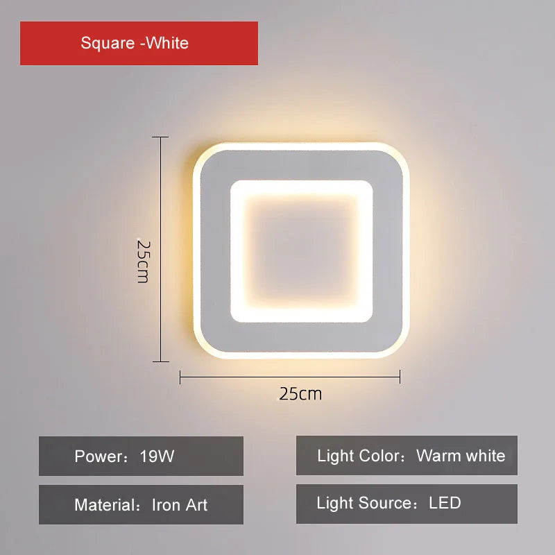 DecorBites™ LED Touch Switch Wall Light, Modern Bedroom Bedside Lamp, 15W