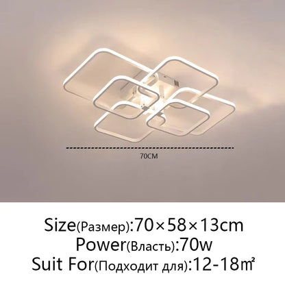 DecorBites™ LED Ceiling Light: Modern Dimmable Fixture for Home Living Room, Bedroom, Dining Room