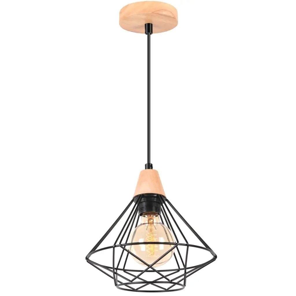 DecorBites™ Industrial Wood Ceiling Chandelier for Bedroom Cafe Bar Restaurant Decor