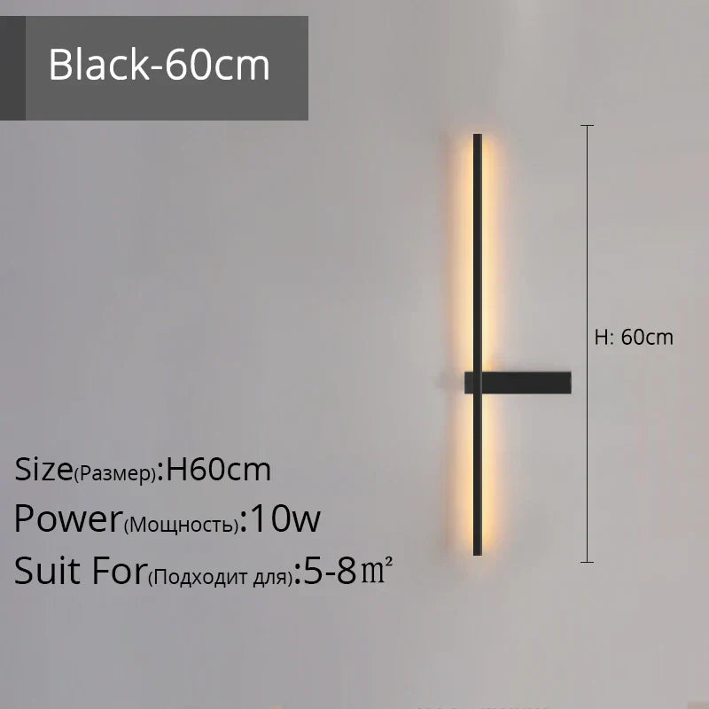 DecorBites™ LED Wall Lamp, Modern Minimalist Design, Aluminum, Indoor Lighting, Gold/Black, AC85-260V