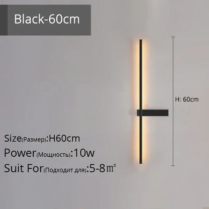 DecorBites™ LED Wall Lamp, Modern Minimalist Design, Aluminum, Indoor Lighting, Gold/Black, AC85-260V