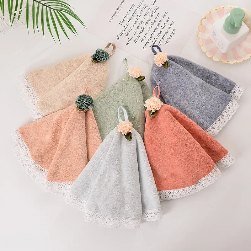 Toalla de mano para bebé Vestido de encaje Decorbites™: Suave, absorbente y linda para cocina y baño