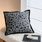 Decobites Luxury Leopard Print Imitation Mink Fur Throw Pillow - Soft & Plush