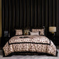 Decobites Leopard Print Luxury Bedding Set Queen King Size Duvet Cover Sheet Pillowcases