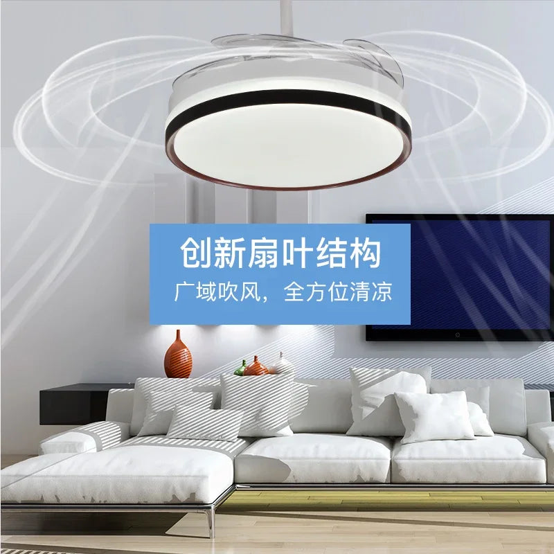 DecorBites™ 48 Inch Dimmable Decorative Ceiling Fan with Remote Control and LED Light