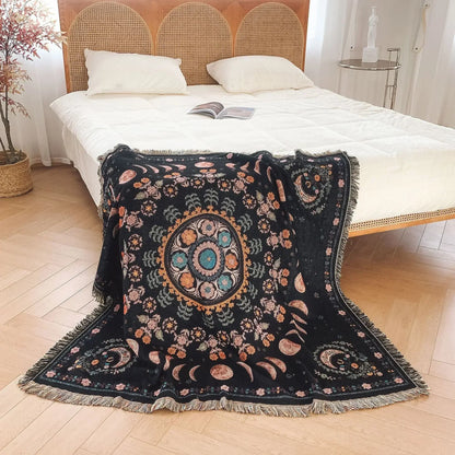 غطاء أريكة وسجادة نزهة Geo Tassel من DecorBites™