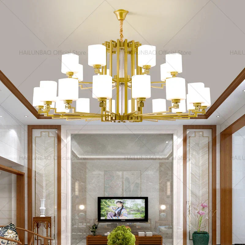 DecorBites™ Chinese Style Chandelier: Modern, Simple & Elegant Lighting for Living Room, Dining Room & Bedroom