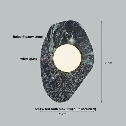 DecorBites™ LED Wall Lamp Modern Wabi Sabi Stone Mirror Light for Home Decor