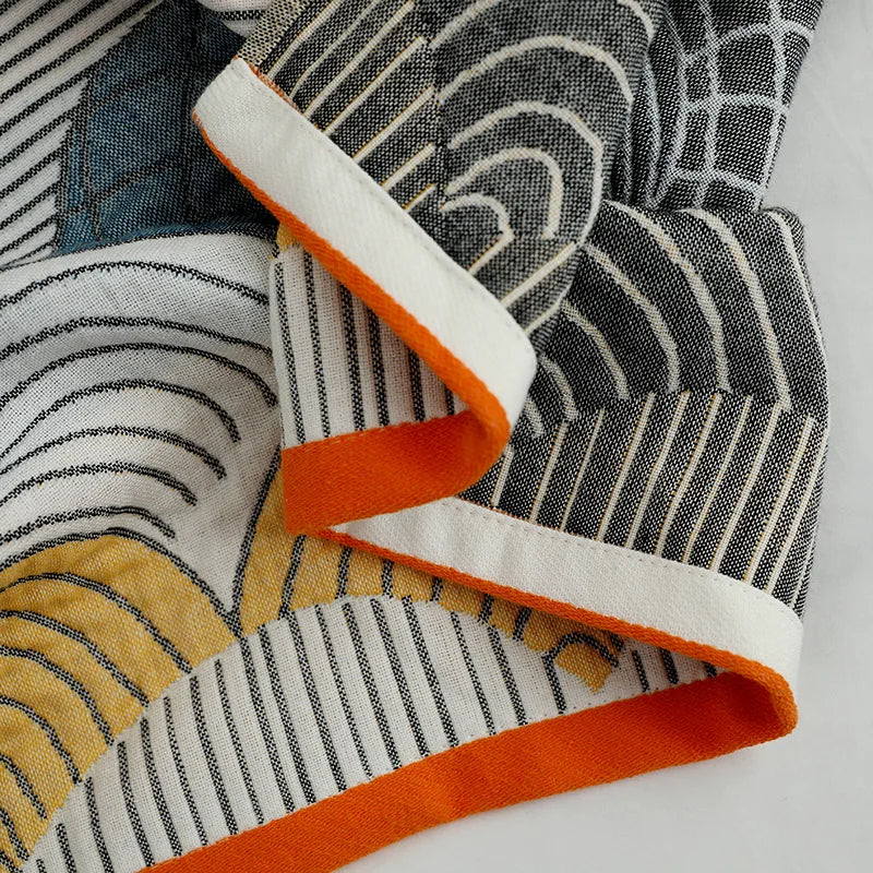 طقم مناشف حمام من القطن والشاش من DecorBites™ - جودة عالية، للجنسين، للبالغين، 70*140 و35*75