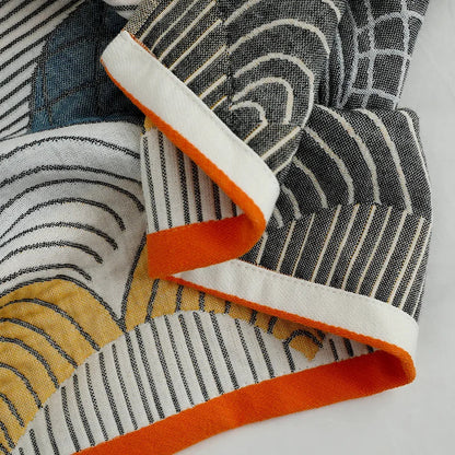 طقم مناشف حمام من القطن والشاش من DecorBites™ - جودة عالية، للجنسين، للبالغين، 70*140 و35*75