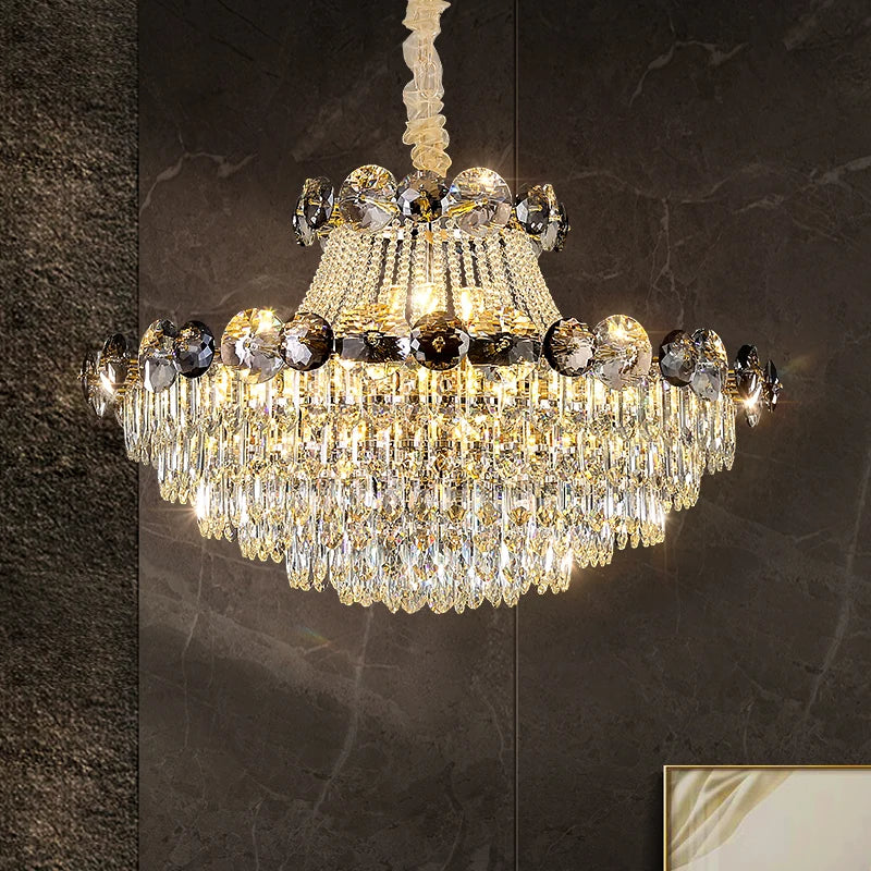 DecorBites™ Crystal Chandelier: Modern Nordic Luxury for Living Room, Dining Room, Bedroom