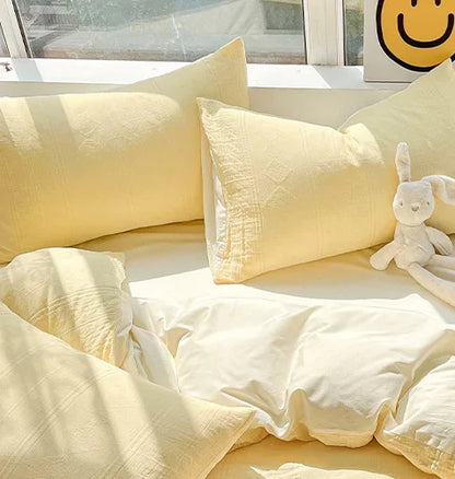 طقم سرير DecorBites™ قطني بثلاث طبقات، مكون من 3 قطع - ناعم، قابل للتهوية، ومريح