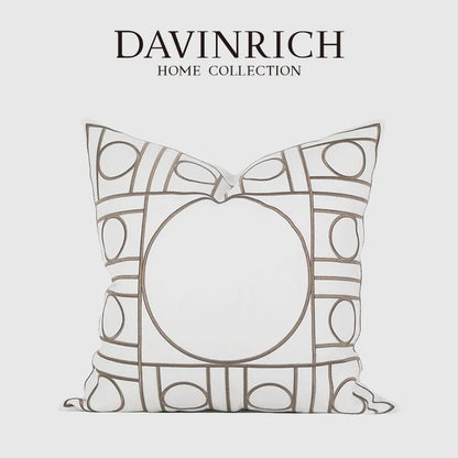 Fundas de cojín DecorBites™ Noble con bordado geométrico para sofá de sala de estar