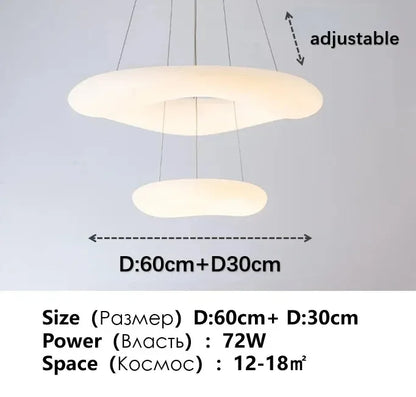 DecorBites™ Cloud LED Pendant Light for Home Office Decor - Creative Circular Hanging Lamp