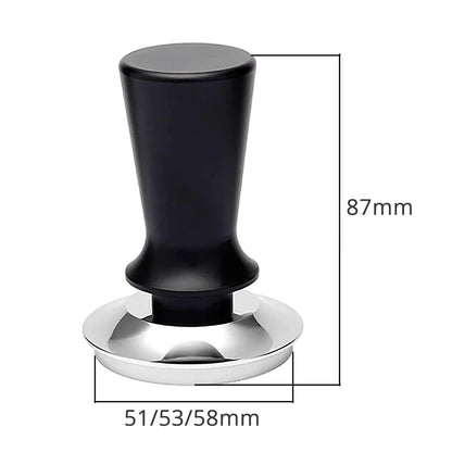 DecorBites™ 51/53/58mm Calibrated Espresso Coffee Tamper with Spring Handle & Stainless Steel Base